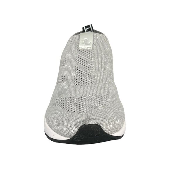 LAUREN RALPH LAUREN KACIE Comfort Flats Slip On Women's Sneakers Silver Metallic - Picture 5 of 11